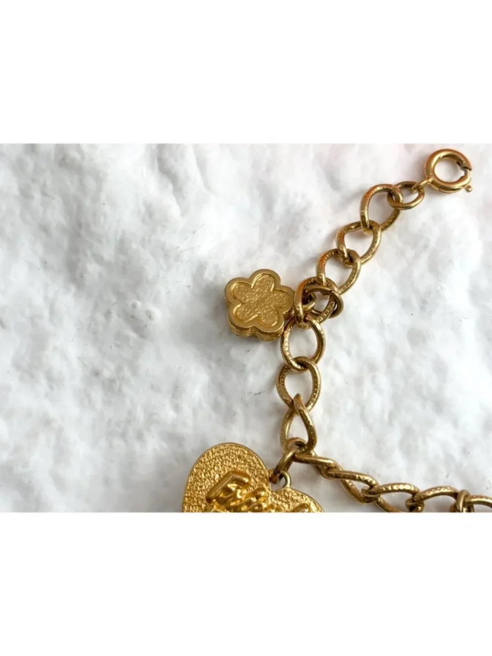 Disney Signed Minnie Mouse Friends Forever Charm Gold Toned Vintage Bracelet - Picture 14 of 16